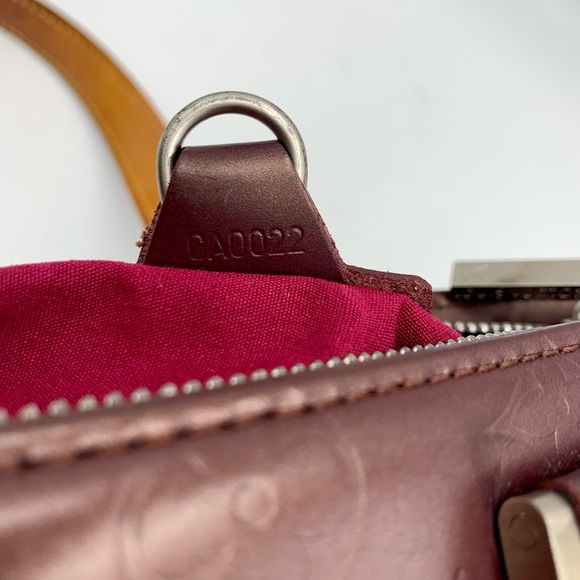 Auth Louis Vuitton Stockton Violette Embossed Monogram Matte Leather Tote Bag - Picture 15 of 16